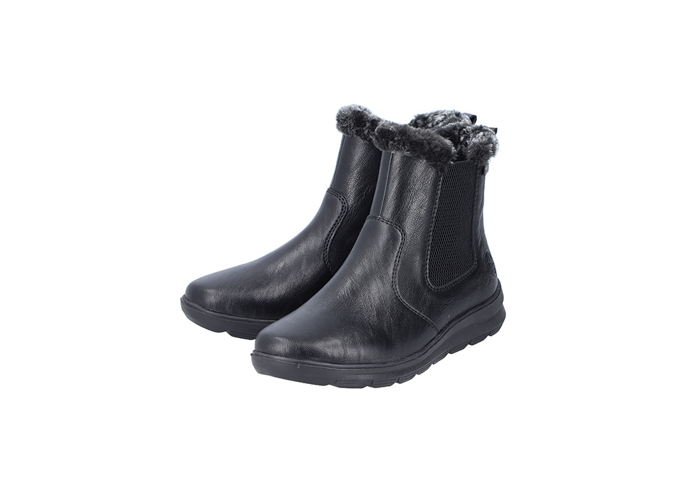 Rieker Z0061-00 Boots - Svart (Dam) i gruppen Fritidsskor / Skotyper / Boots / Dam hos shoemed.se (SVART_4061811618910_Z00r)